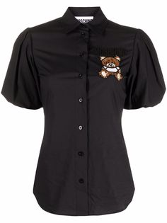 Moschino рубашка с вышивкой Teddy Bear