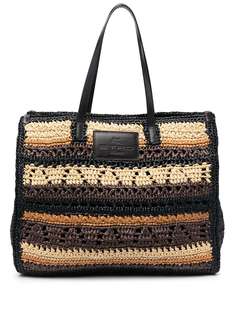Etro сумка-тоут с нашивкой-логотипом