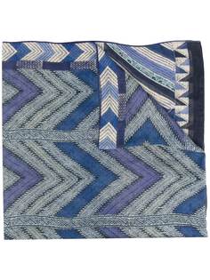 Etro шарф с узором зигзаг