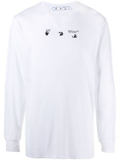Off-White футболка с логотипом Arrows и длинными рукавами