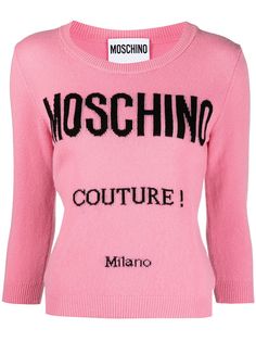 Moschino джемпер вязки интарсия с логотипом