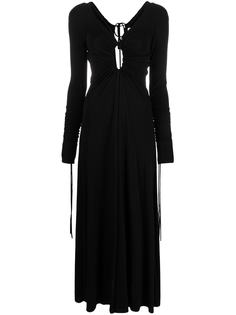 Victoria Beckham длинное платье с вырезом