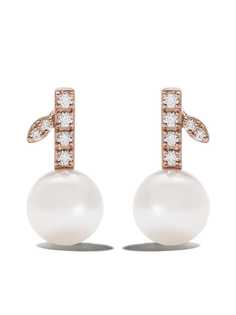 TASAKI серьги Kugel из розового золота с жемчугом и бриллиантами