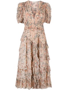 Ulla Johnson платье миди с цветочным принтом
