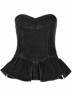 Isabel Marant топ Dolizina без бретелей с баской
