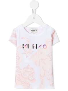 Kenzo Kids футболка с вышитым логотипом