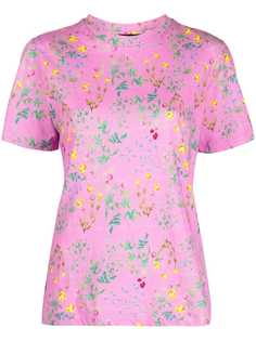 Cynthia Rowley футболка с короткими рукавами и цветочным принтом