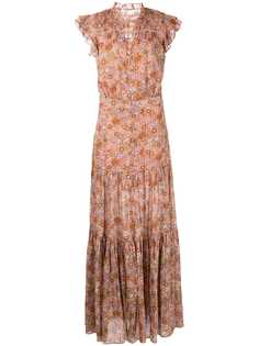 Veronica Beard длинное платье Satori с цветочным принтом
