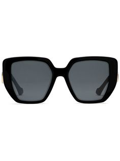 Gucci Eyewear солнцезащитные очки в массивной оправе с декором Double G