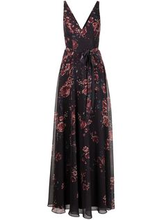 Marchesa Notte Bridesmaids вечернее платье без рукавов с цветочным принтом