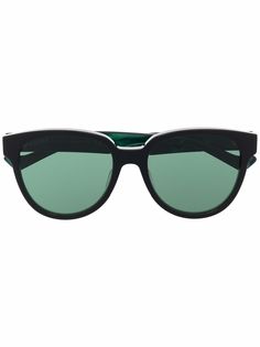 Gucci Eyewear солнцезащитные очки в овальной оправе
