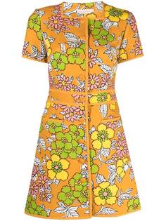 Tory Burch платье с короткими рукавами и цветочным принтом