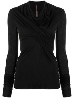 Rick Owens Lilies топ с длинными рукавами и драпировкой