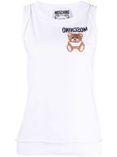 Moschino топ с вышивкой Teddy Bear