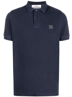 Stone Island рубашка поло с нашивкой-логотипом