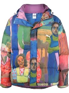 PUMA куртка-пуховик с принтом из коллаборации с KidSuper