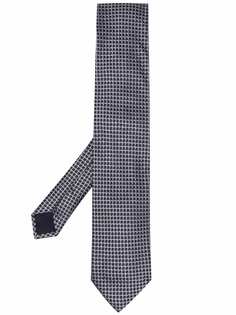 Corneliani галстук с геометричной вышивкой