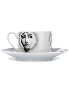 Fornasetti комплект из чашки и блюдца с принтом