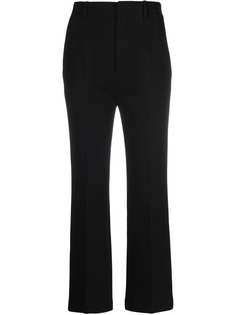 Saint Laurent укороченные расклешенные брюки