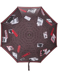 Moschino зонт с принтом дорожных бирок