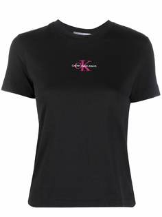 Calvin Klein Jeans футболка из органического хлопка с вышитым логотипом