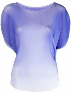 Pleats Please Issey Miyake плиссированная блузка с эффектом омбре