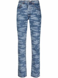 VETEMENTS джинсы кроя слим с логотипом