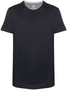 Eleventy футболка с контрастными вставками и короткими рукавами