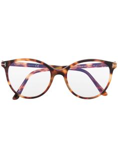 TOM FORD Eyewear очки FT5742B в круглой оправе