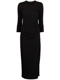 Helmut Lang приталенное платье с длинными рукавами