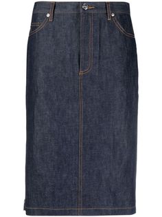 A.P.C. джинсовая юбка с плиссированными вставками