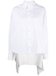 MM6 Maison Margiela рубашка с драпировкой и вставками