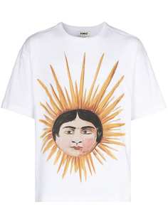 YMC футболка с принтом Sun Head