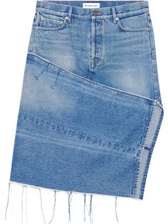 Balenciaga джинсовая юбка с карманами и разрезом