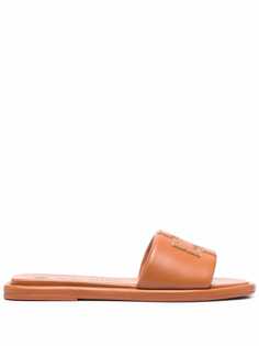 Tory Burch шлепанцы с нашивкой-логотипом
