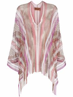 Missoni топ с эффектом металлик и бахромой