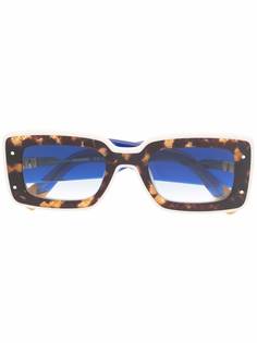 MISSONI EYEWEAR солнцезащитные очки в прямоугольной оправе черепаховой расцветки