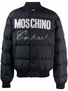 Moschino пуховик с логотипом