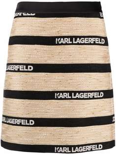 Karl Lagerfeld жаккардовая юбка с драпировкой