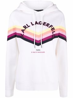 Karl Lagerfeld худи Stripe Tape с кулиской