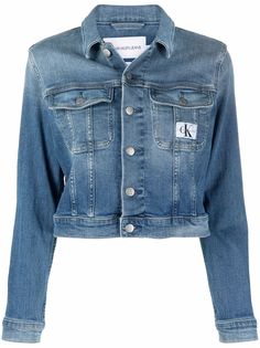 Calvin Klein Jeans джинсовая куртка с нашивкой-логотипом