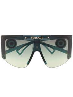Versace Eyewear солнцезащитные очки-маска со сменными линзами
