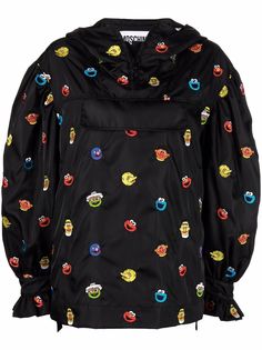 Moschino куртка с капюшоном и вышивкой Sesame Street©