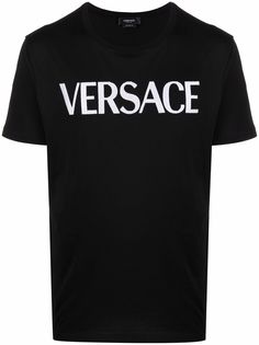 Versace футболка с вышитым логотипом