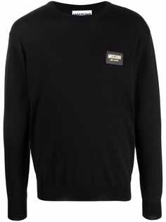 Moschino свитер с нашивкой-логотипом
