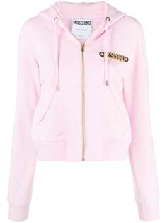 Moschino худи на молнии с логотипом