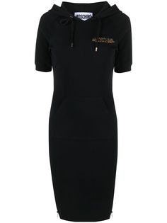 Moschino платье с капюшоном и логотипом