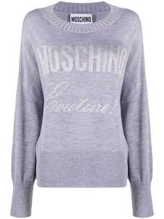 Moschino джемпер с приспущенными плечами и логотипом