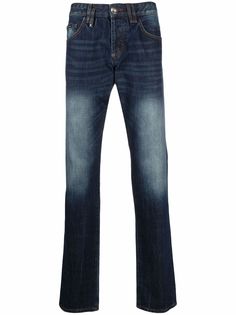 Philipp Plein прямые джинсы Institutional средней посадки