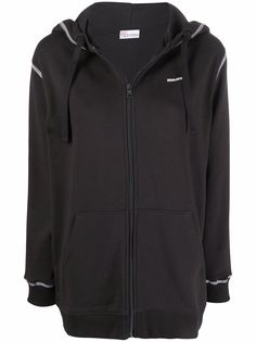 RED Valentino contrast-stitch logo-print hoodie